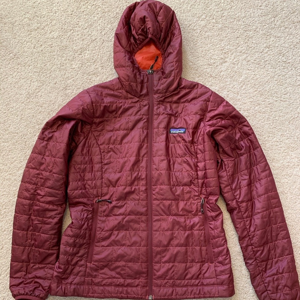 Women’s Burgundy Nano Puff Hoody